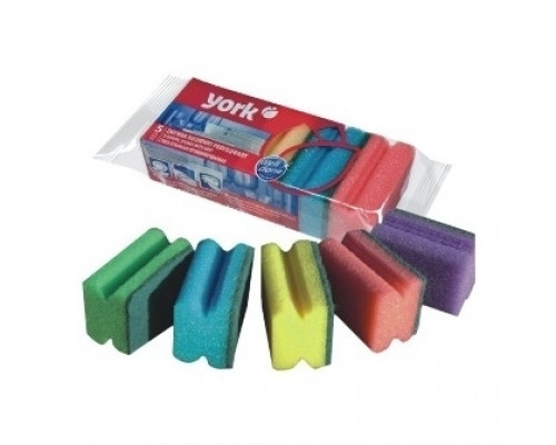Губка для посуды 5шт профилированная 3102 York 80 x 60 x 43 мм