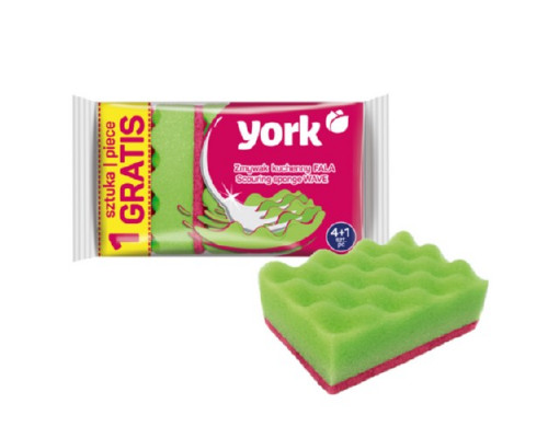 Губка для посуды 5шт Волна 3022 York