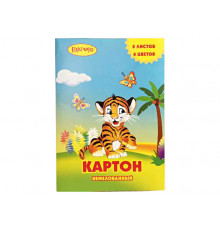 Картон А4 8л немелованный "Тигренок" Лео