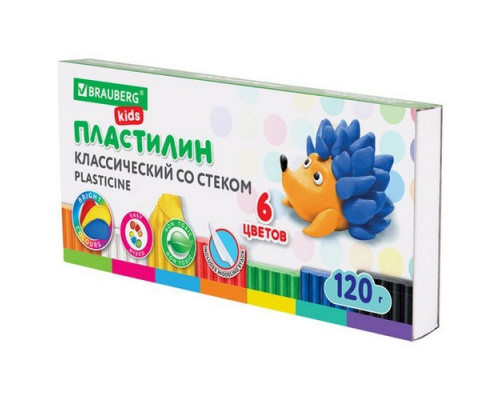 Пластилин 06 цветов KIDS Brauberg