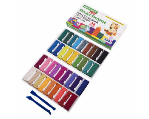 Пластилин 36 цветов KIDS Brauberg