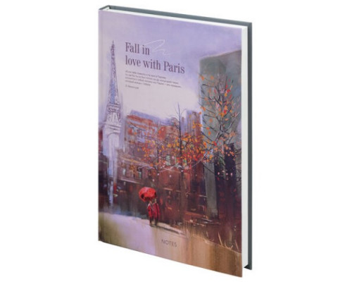 Ежедневник недатированный А5 128л ламинир обл. с фольгой "Love in Paris" STAFF