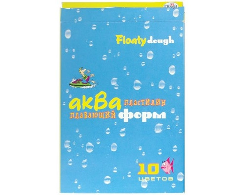 Пластилин плавающий 10 цветов "Акваформ"  Гамма