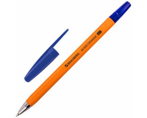 Ручка шариковая 0,7мм "M-500 ORANGE" корпус оранжевый Brauberg