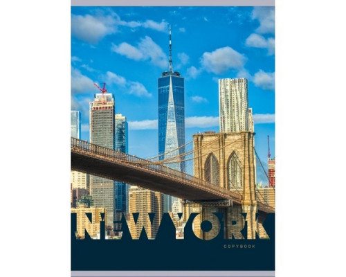 Тетрадь А4 80л клетка "NY" Канц-Эксмо