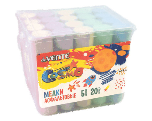 Мел цветной асфальтовый 20шт "Cosmo" deVENTE