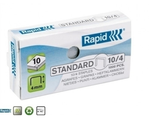 Скобы №10/4 оцинкованные, 1000шт Rapid