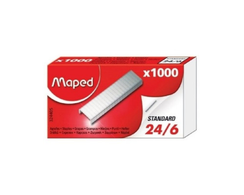 Скобы №24/6 оцинкованные, 1000шт СТАНДАРТ Maped