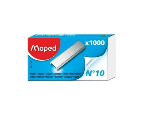 Скобы №10 никелированные 1000шт Maped