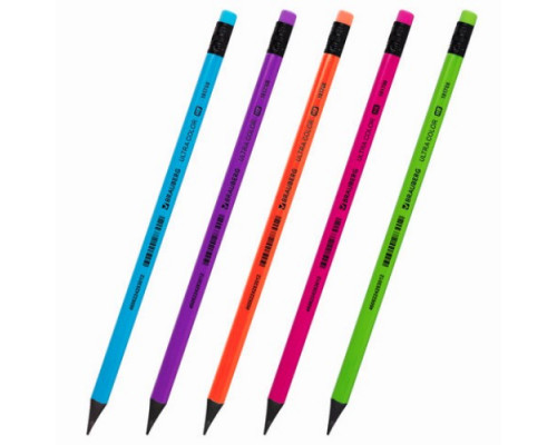 Карандаш ч/г HB с ластиком пластик ULTRA COLOR Brauberg