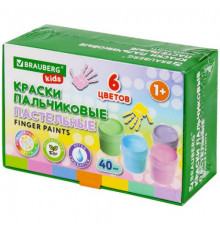 Краски пальчиковые 6цв*40мл Brauberg