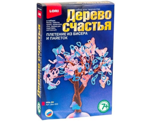 Плетение из бисера и пайеток Дерево счастья "Инь-ян" LORI