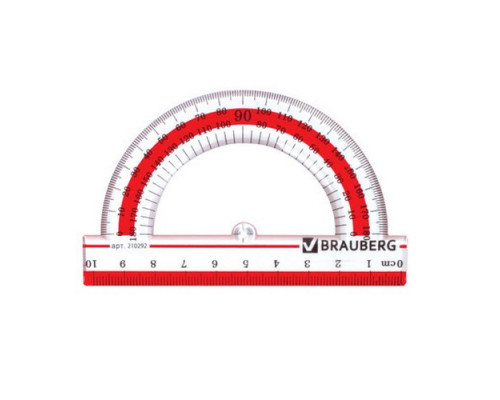 Транспортир 10см 180° Brauberg