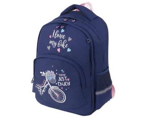 Рюкзак SOFT "Flower bike" 40х31х15см светоотраж Brauberg