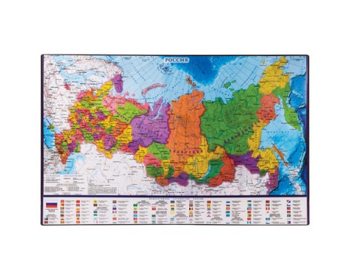 Настольное покрытие 38*59см "Карта России" Brauberg