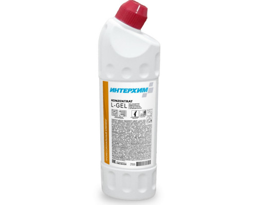 Концентрат L-Gel 0,75л Гель-концентрат универсального средства очистки с активным хлором kn00407 Интерхим