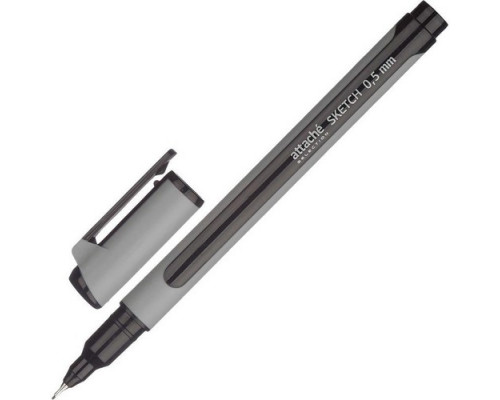 Ручка капиллярная  0,5мм soft touch Attache