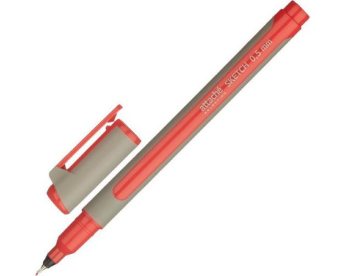 Ручка капиллярная  0,5мм soft touch Attache