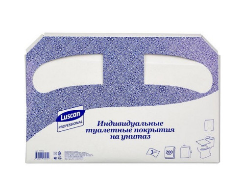 Бумажные индивидуальные покрытия на унитаз 200л Luscan Professional